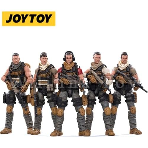 JOYTOY 1/18 3.75inches Action Figure (5PCS/SET) PLA Field Force Anime Collection Model Toy For Gift Free Shipping