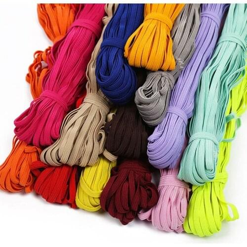 6mm Colorful High-elastic Elastic Bands Rope Rubber Band Line Spandex Ribbon Sewing Lace Trim Waist Band Garment Accessory 4y