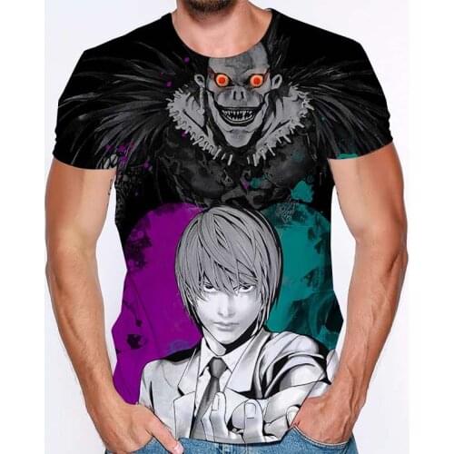 Death Note Anime T Shirt Clothes Tops Camisetas Manga For Men Ropa Hombre Clothing Homme Tee Camisa Masculina Verano Roupas