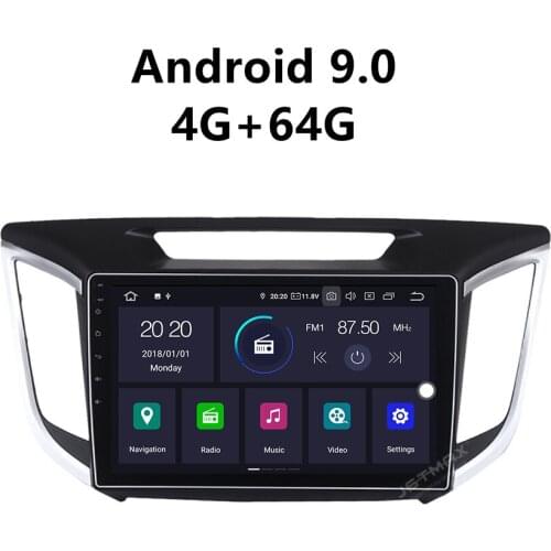 JSTMAX 10.2'' Android 9.0 4G + 64G ISP Screen Car DVD Radio Stereo Player For Hyundai IX25 2014 2015 2016 2017 Radio