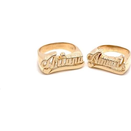 Personalized Name Rings Gothic Name Rings For Women Men Customized 3D Name Rings Stainless Steel HipHop Punk Style Jewelry Gift
