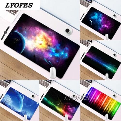 Kawaii Deskpad Starry Sky Cute Mouse Pad Gaming Large 80*30cm Wrinting Desk Mats for Office Computer Keyboard Laptop Mouse Mat