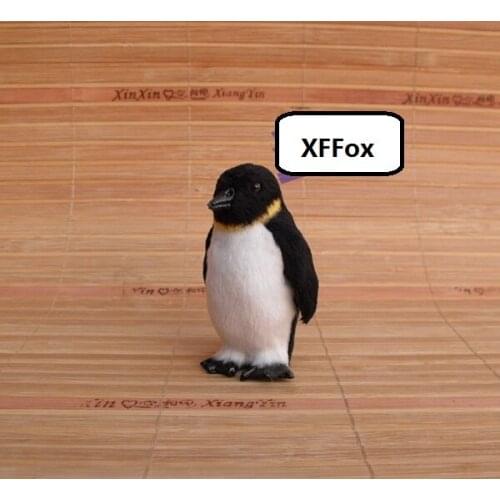 Mini simulation penguin model plastic&fur small cute real life penguin doll gift about 4.5x4.5x7.5cm xf0740