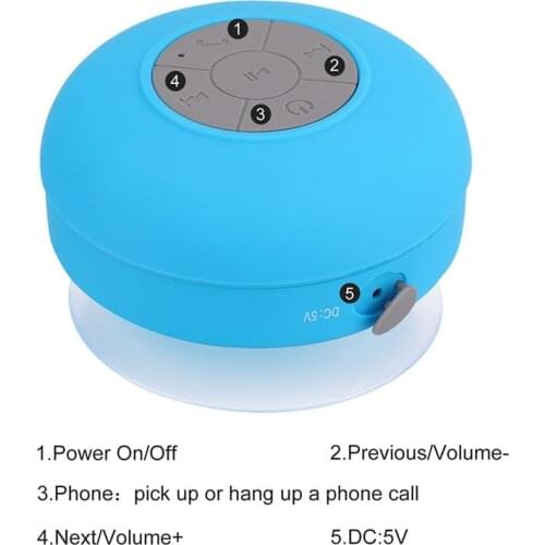 Mini Bluetooth Speaker Wireless Waterproof Shower Speakers for Phone PC Bluetooth Hand Free Car Speaker Loudspeaker