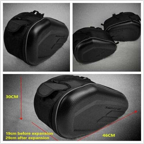 Motorcycle Waterproof Saddle Bags Racing Moto Helmet Bags Travel Luggage Saddlebags 1 Pair Rain Cover Free Large Space Side Bag