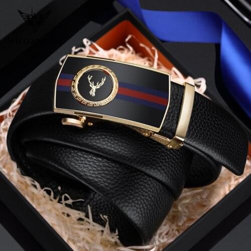 Williampolo Luxury Brand Designer Belts Men High Quality Male Genuine Leather Men Belt Automatic Buckle Strap for Jeans