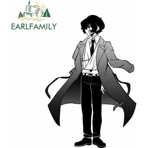 EARLFAMILY 13cm x 9cm For Bungou Stray Dogs Anime Car Stickers Interesting Decal Waterproof Vinyl Material Occlusion Scratch
