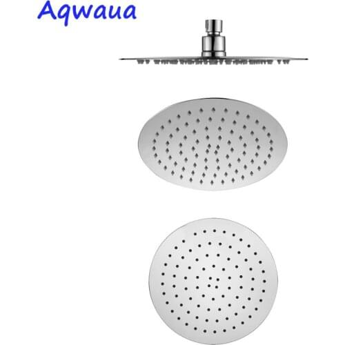 Aqwaua Rain Shower Head Round Overhead Rainfall 6" SUS 304 Rain Shower Head for Bathroom Shower Accessories for Bathroom