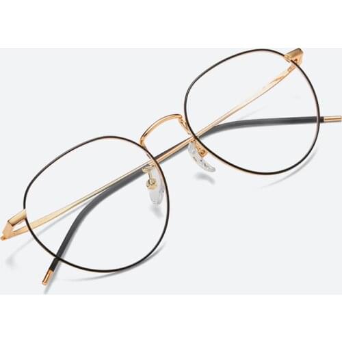 New Metal Computer Protective Optical Frame Men Simple Literary Retro Eyeglasses Ladies Light Tough Comfortable Myopia Eyewear