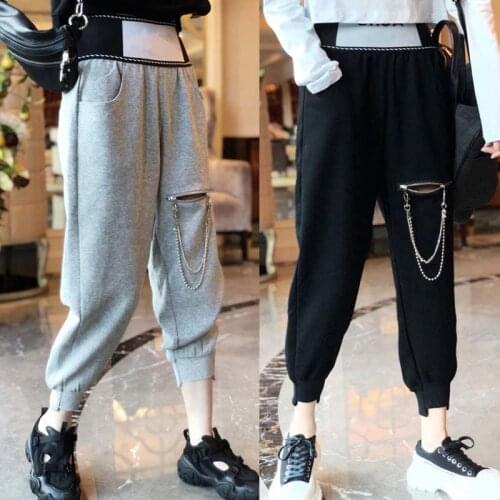 Womens Spring 2021 New Womens Fashion Foreign Style Casual Pants Womens Spring Leggings Sports Pants Trend