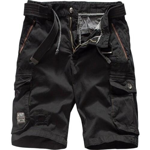 New 2021 Men Cargo Shorts Casual Loose Short Pants Camouflage Military Summer Style Knee Length Plus Size 4 Colors Shorts Men