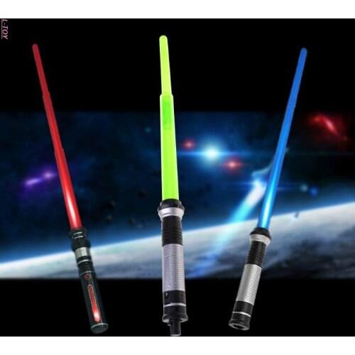 New Telescopic Lightsaber Toys Flashing Sword Cosplay Luminous Music Star Laser Toy Swords Kids Toy Boys Gift