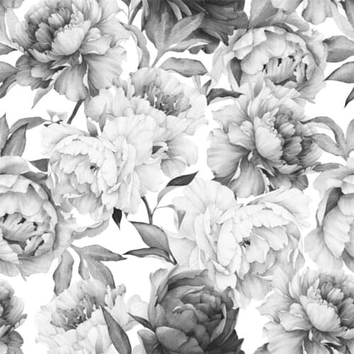 Beibehang Custom Black and white peony flower mural wallpaper wall papers home decor photo wall covering tropical TV background