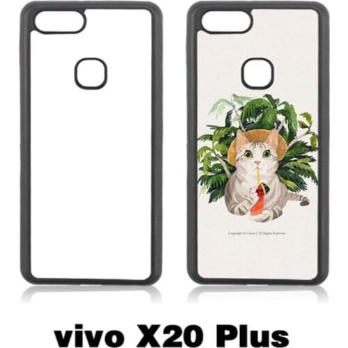 Blank 2D Sublimation TPU+PC rubber Case for VIVO Y85 Y69 V7 Y67 Y69 Y53 X20 X21 X20 plus with Aluminum Inserts 10pcs/lot