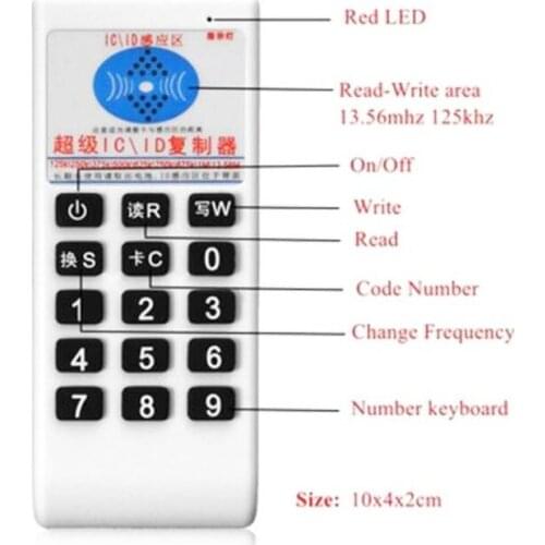Handheld RFID IC/ID Card Reader Writer Copier Duplicator 125Khz 13.56MHZ Access Control Card