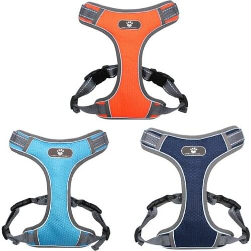Pet Dog Harness For Dogs Vest Strong Reflective Harness Service Dog Supplies Accessories Safety Vehicular Lead Training Running