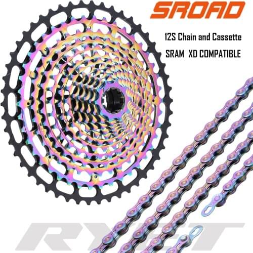 SROAD ULT 12 Speed 10-50T Rainbow Cassette MTB XD Core Ultralight 397g Steel Durable Ultimate 12s Sprocket 10-50 k7 511% Range