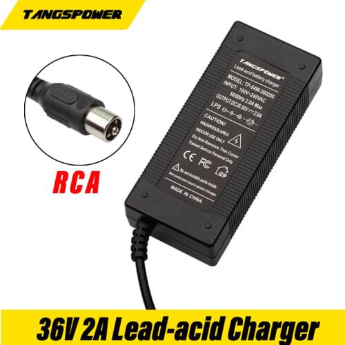 36V 2A lead acid charger for electric scooter e-bike charger 41.4V lead acid battery