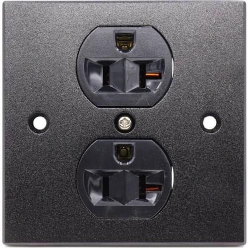 High performance 1x US AC Power Receptacle Wall Outlet Red Copper Socket HIFI Duplex Plate