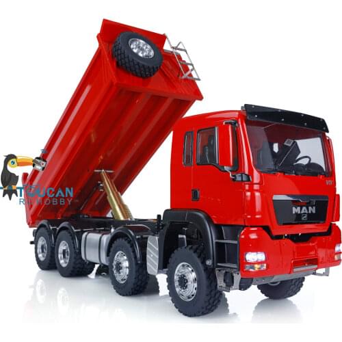 1/14 LESU MAN 8*8 Hydraulic Tank RC Dumper Truck Bucket Model Motor ESC Servo TH02006-SMT3