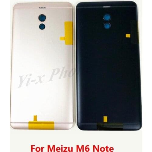 1pcs For MEIZU M6 Note Battery Door Back Cover Housing Case For Meilan note6 5.5 Inch With Camera Lens No Power Volume Buttons