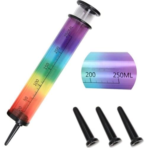 250ml Large Syringe Anal Enema Cleanng Plug Medical Vagina Wash Shower Enema Anal Plug Pump Cleaner Adult Sex Toys for Couples