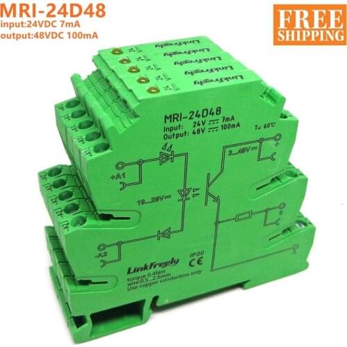 5pcs MRI-24D48 LED Photoelectrical Coupling-interface Relay Module Input 24V DC