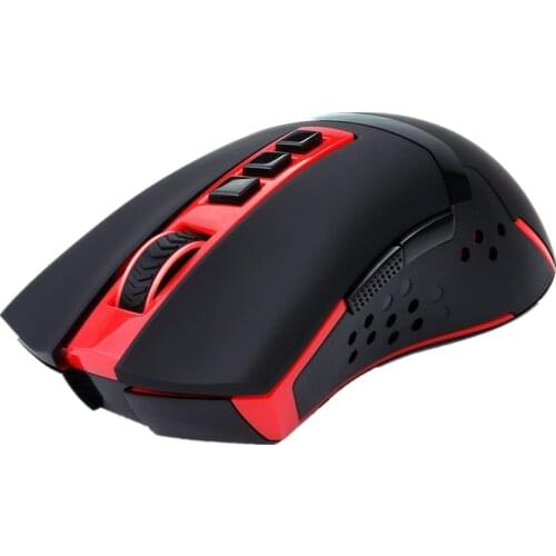 Redragon M692 Wireless Gaming Mouse RED LED Backlit MMO 9 Button Ambidextrous Programmable 4800 DPI for Windows PC Gamer