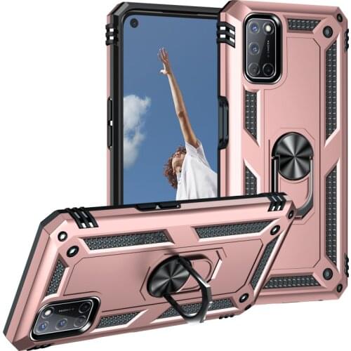 Armor With Ring Stand Phone Case For OPPO A52 4G A72 A92 A53 A53S A32 A15 A15S A35 A94 A93 Fashion Anti-fall Protection Cover