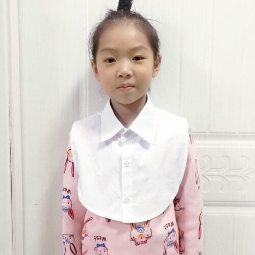 Decorative fake collar sweater shirt sweater colorful Blouse childrens fake collar denim shirt fit for 3-10years old child girl