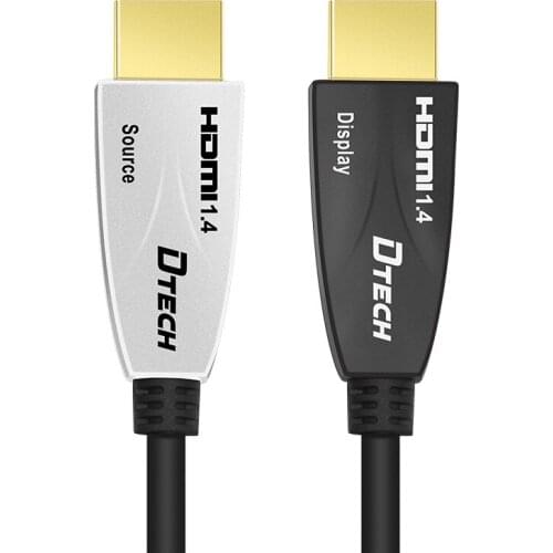 Dtech Long HDMI Cable Optical Fiber 4k 60Hz 18Gbps 25m All Support Hdmi V1.4 for HDR TV LCD Laptop PS4