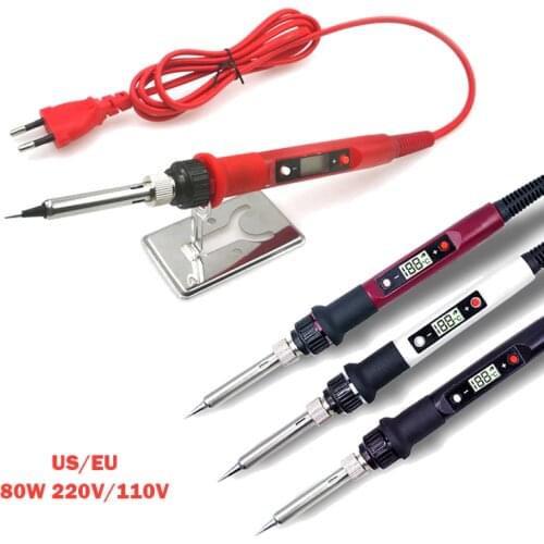 80W Electric Soldering Iron 220V 110V Welding Solder Iron Adjustable Temperature Welding Pencil Pen Rework Station Heating Solde