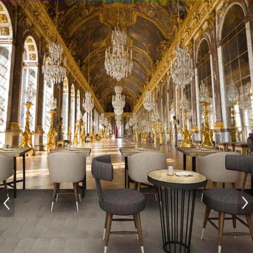 European Versailles Architecture Vintage Landscape Wall Paper Mural for Living Room Study Room Photo Wallpaper Papel De Parede