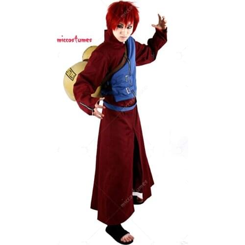 Gaara Cosplay Costume Cosplay Halloween Outfits Overcoat Belt Jacket Trousers