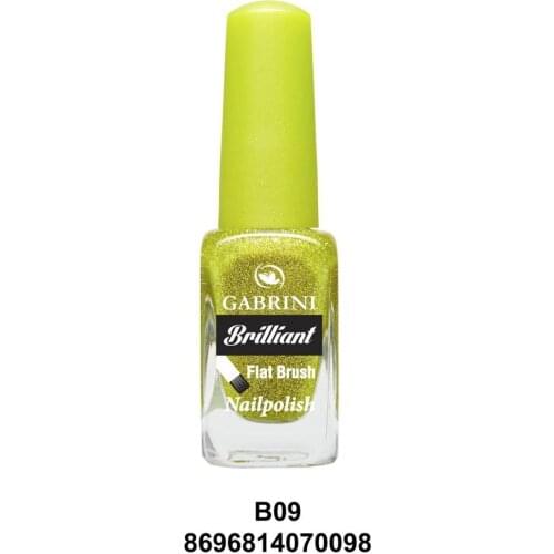 Gabrini Brilliant Flat Brush Nail Polish (Silvery Nail Polish)