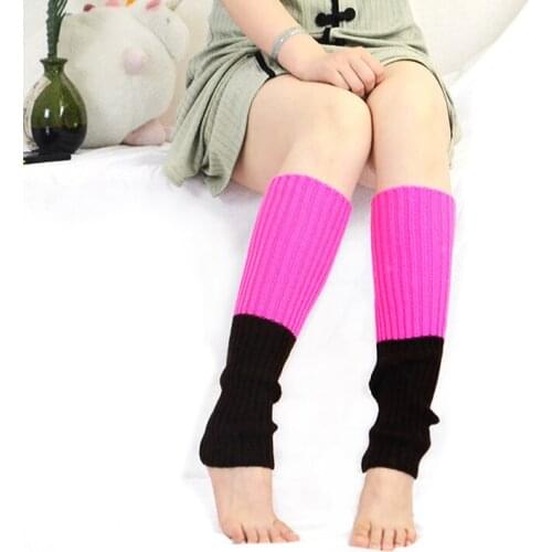 Trendy Candy Color Ladies Leg Warmers Ankle Knitted Warm Leg Sleeve Women Legging Foot Warmer Gift