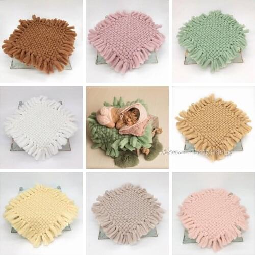 Coconut Newborn Photography Props Baby Photo Shoot Filler Flokati Fotografia Photoshoot Accessories 45*45cm CottonFiberBlanket