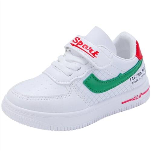 2021 Spring and Summer New Shoes Boys Sports Shoes Girls Leather Flat Kids Sneakers Fashion Casual Comfortable Soft Shoes