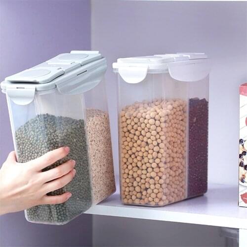 Cereal Disp Rice Bucket Home Division Seal Insect And Moisture Proof Kitchen Storage Box Whole Grain Storage Dispenser