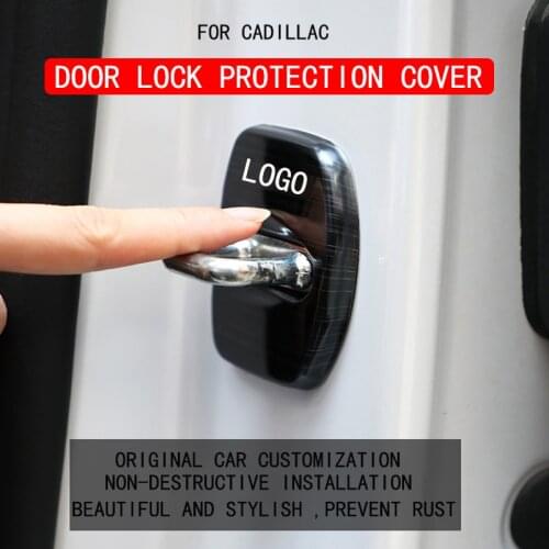 Car Door Lock Protection Cover Stainless Steel For Cadillac XT4 XT5 XT6 CT4 CT5 CT6 XTS CTS ATSL Decoration Accessories