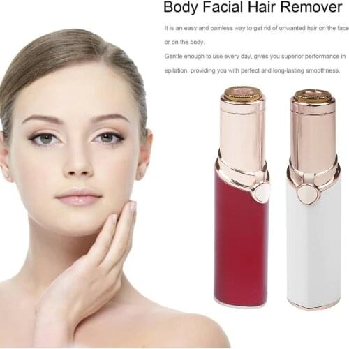 Mini Painless Hair Removal Eyebrow Epilator for Body Depilator Lipstick-Shape Neck Leg Hair Remover Facial Shaver