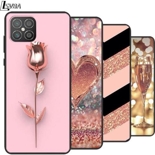 Soft TPU Silicone Cover Love Rose Gold Style For Huawei Nova 8 7 6 SE 5T 7i 5i 5Z 5 4 4E 3 3i 3E 2i Pro Phone Case