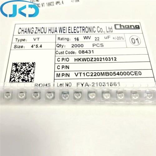 20pcs/50pcs New 22uF 16V 4x5.4mm Super Low ESR 16V22uF SMD Aluminum Electrolytic Capacitor High Quality 22UF16V SMD