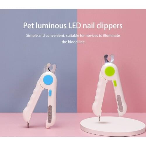 Dog Nail Scissors Cats And Dogs Can Use Nail Clippers Whit Led Light To Clean And Groom Toe Claw Trimmer Pet Supplies