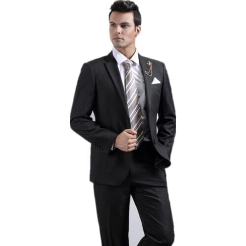 Jacket+pants mens suit 2 PCS wedding banquet prom men formal tuxedo mens slim fit business suit uniform trajes para hombre