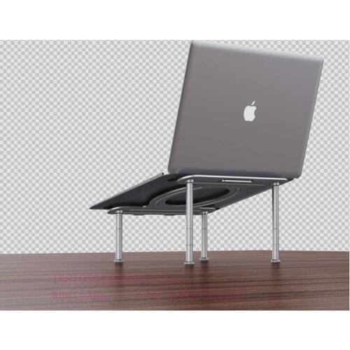 Laptop Stand Portable 6+9 Levels Double Layer Height Adjustable Aluminum Foldable Laptop Holder Raise Laptop to Eye Level