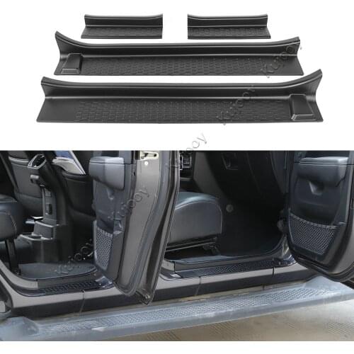 Threshold Strip Door Welcome Plate Cover Trim for 2018+ 4-Door Jeep Wrangler JL Car Styling Accessories