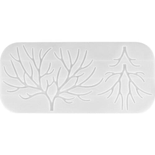 DIY Crystal Epoxy Silicone Mold Tree Branch Mirror Manual Swinging Table Resin Silicone