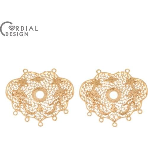 Cordial Design 40Pcs 35*41MM Jewelry Accessories/DIY Necklace Connectors/Copper/Hand Made/Charms/Jewelry Findings & Components