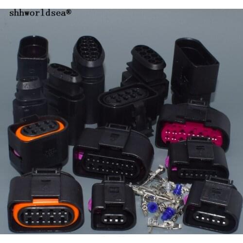 Shhworldsea 2,3,4,6,8,10,14P 3.5mm Wiring Harness Connector 1J0973722 8D0973822 Electrical Plug
